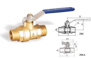 206/206A黄铜外螺纹球阀 Q21F-20T