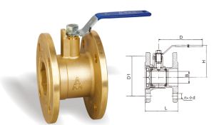 239黄铜法兰球阀 Q41F-16T