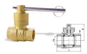 G210黄铜磁性带锁球阀 Q11F-16T