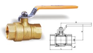 G252黄铜燃气球阀 RQL-PN16/DN15-50
