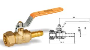276黄铜燃气胶管球阀 RQZ-PN4/DN15