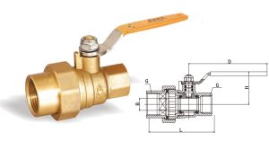 279黄铜异径活接头球阀 Q11F-20T