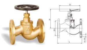 314/314A黄铜法兰截止阀 J41W-16T/J41F-16T
