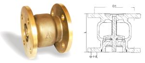 428黄铜法兰消声止回阀 H42X-16T