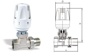 737A黄铜内外螺纹散热器恒温控制阀 J631X-16T