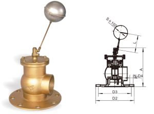 902黄铜法兰浮球阀 KXF-X2