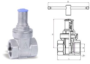 8136不锈钢带锁闸阀Z15W-16P
