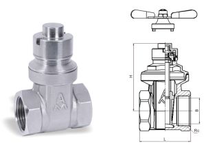 8137不锈钢磁性带锁闸阀 Z15W-16P